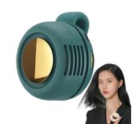 Ficugxd bryzy ventilador,Clip On Rechargeable Fan Portable,Small Whirlwind Clip Waist Neck,portable Silent Mini Bladeless Electric Fan,for Outdoor/Travel-green