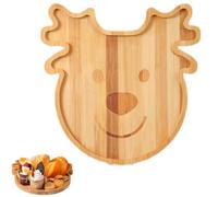 Ficugxd Christmas Wooden Serving Trays - Holiday Plates In Santa,christmas Wooden Serving Trays,Kitchen Food Display Plate,Fruit Dinner, Xmas Platters for Cookies, Candy, Appetizers, Charcuterie-B