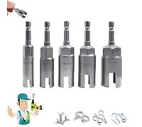 Ficugxd Power Wing Nut Driver bit Set,HurricaneShutter Drill bit,Wing Nut Drill bit,Wing Nut Socket,Herramientas para Electricista,1/4" Hex Shank Drills bits for Panel Nuts Screws Bolt,Llave De Vaso