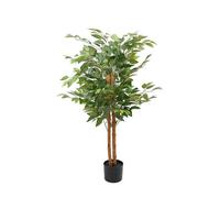 Ficus artificial de 120cm con maceta - planta artificial decorativa grande realista para interiores 15 cm