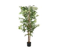Well Home Planta Artificial Decorativa Grande Realista para Interiores: Ficus Artificial de 160cm con Maceta