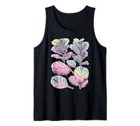 Ficus Lyrata Hojas Pastel Hoja Violín Higuera Planta Arte de ensueño Camiseta sin Mangas