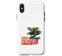 Ficus Plant Juego de Palabras Lo Que el ficus va en diseño Carcasa para iPhone X/XS