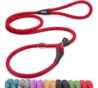 Fida Correa deslizante para perros | 1,8 m, talla única, correa de cuerda sin cordones. Fácil de poner, no necesita collar ni arnés. Cuerda de escalada duradera y resistente a la intemperie con