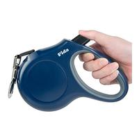 Fida Correa retráctil para Perro, 5 m, Resistente, para Perros medianos/Grandes de hasta 50 kg, sin enredos, Freno con una Sola Mano (Grande, Azul Marino)