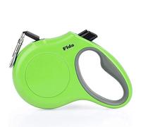 Fida Correa retráctil para Perro, Resistente de 5 m, para Perros pequeños/medianos de hasta 20 kg, sin enredos, Freno con una Sola Mano (Mediano, Verde)
