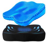 Fidapix Cojines de asiento de gel para sentarse durante mucho tiempo, cojín de enfriamiento extra grande ultra grueso para silla de oficina para aliviar la presión, silla de ruedas de ciática, asiento