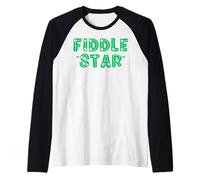 Fiddle Star apodos de música Irlandesa para Hombres, Mujeres y niños Camiseta Manga Raglan