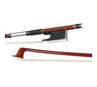 Fiddlerman Arco híbrido de madera y fibra de carbono para violín montado en cobre, rana de ébano hecha con pelo de caballo siberiano sin blanquear 4/4