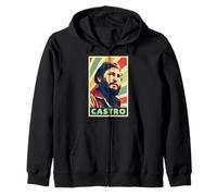 Fidel Castro - Colores Vintage Sudadera con Capucha