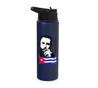 Fidel Castro Cuba Revolution cigarro Demo Bandera Stainless Steel Insulated Water Bottle