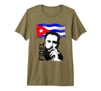Fidel Castro Cuba Revolution Demo Bandera Camiseta Premium