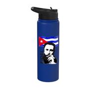 Fidel Castro Cuba Revolution Demo Bandera Stainless Steel Insulated Water Bottle