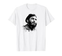 Fidel Castro Cuba Revolution Latin America Camiseta gráfica económica, Hombre, Blanco, M