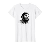 Fidel Castro Cuba Revolution Latin America Camiseta gráfica económica, Mujer, Blanco, XL