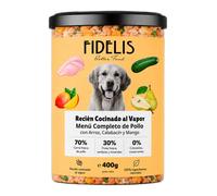Fidelis Menú Fresco de Pollo con Arroz y Mango para Perros 6 x 400 gr