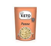Fideos de pasta Keto Vegan Penne - Fideos de pasta delgada Konjac, contiene cero carbohidratos y azúcar, sin gluten, alimentos dietéticos saludables y aptos para paleo, listos para comer (270 g)