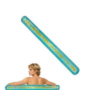 Fideos inflables para piscina, de confeti de vinilo transparente rosa de 48 pulgadas, flotante portátil grueso para piscina, troncos gigantes y brillantes | Divertidas alfombrillas