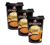 Fideos instantáneos curry japonés en vaso 90 g Pack 3 unidades, noodles rápidos listos en 3 min para casa oficina viajes