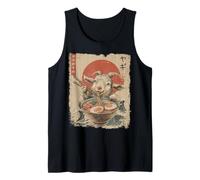 Fideos japoneses de Ramen Vintage de Granja de Cabras Camiseta sin Mangas