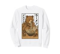 Fideos japoneses Ramen Bear Retro Manga Art Foodie Sudadera
