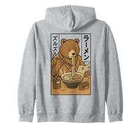 Fideos japoneses Ramen Bear Retro Manga Art Foodie Sudadera con Capucha