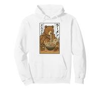 Fideos japoneses Ramen Bear Retro Manga Art Foodie Sudadera con Capucha