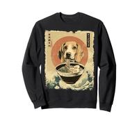 Fideos japoneses Ramen Vintage Coonhound Dog Sudadera