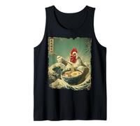 Fideos japoneses Ramen Vintage para granjeros de Pollo Camiseta sin Mangas