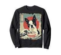 Fideos japoneses Ramen Vintage para Perros Boston Terrier Sudadera