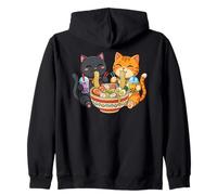 Fideos Ramen con Gatos Té Boba Gatitos Kawaii Diseño diverti Sudadera con Capucha