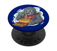 Fideos Ramen Gorilla Japan Y2K Kawaii Monkey Anime PopSockets PopGrip Adhesivo