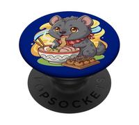 Fideos Ramen Hyena Japón Y2K Kawaii Hienas Anime PopSockets PopGrip Adhesivo
