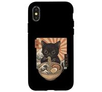 Fideos Ramen japoneses Kawaii Cat Vintage Manga Carcasa para iPhone X/XS