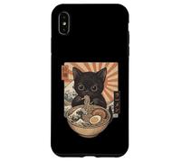 Fideos Ramen japoneses Kawaii Cat Vintage Manga Carcasa para iPhone XS Max