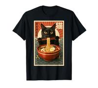 Fideos Ramen Kawaii Neko Cat japonés Foodie Camiseta