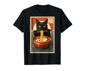 Fideos Ramen Kawaii Neko Cat japonés Foodie Camiseta