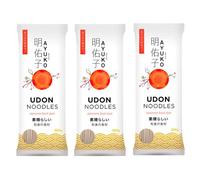 Fideos Udon estilo japonés 300 g Pack 3 bolsas Noodles gruesos para sopas y wok, listos en 3-5 min