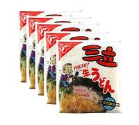 Fideos Udon Precocidos Frescos 200 g Pack 5 Unidades Noodles Japoneses y Coreanos para Sopa Ramen y Wok Textura Gruesa y Masticable Listos en 2 Minutos
