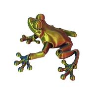 Fidget Animal Articulado - Juguete Rana Impreso En 3D, Figura Articulada Flexible | Compañero De Escritorio Independiente Para Adultos Y Niños, Enfoque Sensorial, Relajación, Juego De Uff