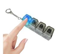 Fidget Charm, Quiet Bag Accessory, Mobile Tension Device, Luminous Switch Piece, Sensory Calming Equipment, Unique Hobby Item, Sleek White Pendant for Teens, Adults, Collectors, Office