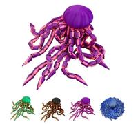 Fidget de Medusas articuladas Impresas en 3D, Juguetes de descompresión Flexibles articulados de Medusas Impresas en 3D, para TDAH y Alivio del estrés, diseño Creativo Ideal para oficinas (D)