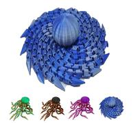 Fidget de Medusas articuladas Impresas en 3D, Juguetes de descompresión Flexibles articulados de Medusas Impresas en 3D, para TDAH y Alivio del estrés, diseño Creativo Ideal para oficinas (B)