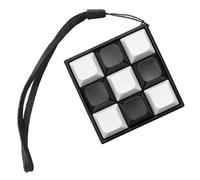 Fidget de teclado silencioso, clicker sensorial portátil, llavero de 9 botones de juguete con construcción suave, aliviador de estrés compacto, elegante dispositivo de escritorio con diseño moderno, h