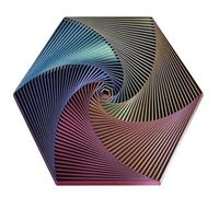 Fidget Hexagon, 3D Impreso Geometric Fidgets Toy, Stress Relief Toys, Hexagon Fidget Coasters for Adults with Sensory Needs, Relajación, 5,71 x 5,71 pulgadas