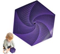 Fidget Hexagon, 3D Impreso Geometric Fidgets Toy, Stress Relief Toys, Hexagon Fidget Coasters for Adults with Sensory Needs, Relajación, 5,71 x 5,71 pulgadas
