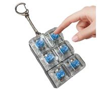 Fidget Keyboard - 6-Button Light Up Silent Portable | Fidget Toy Keyboard Key Clicker for Home, Office, School, Classroom, Travel, Commuting, Study or Work Use