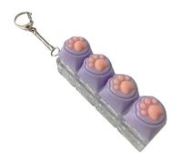 Fidget Keyboard - Cat Paw Clicker | Stress Relief Keychain with Tactile Press Action, Desk Relax Tool For Students Adults Kids, Focus Aid Accessory Set, Sensory Toy For Home Office School