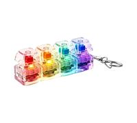 Fidget Keyboard Clicker - Button Toy With LED Light | Fidget Clicker Keychain | Mechanical Switch Sensory Toy For Adults To Relieve Stress And | Portable Light Up Mini Keyboard For Home