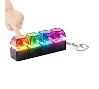 Fidget Keyboard Clicker - Button Toy With LED Light | Fidget Clicker Keychain | Mechanical Switch Sensory Toy For Adults To Relieve Stress And | Portable Light Up Mini Keyboard For Home